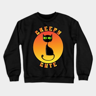 Halloween Creepy Cute Cat Crewneck Sweatshirt